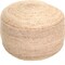 Signature Home Collection 24" Beige Traditional Braided Round Pouf Ottoman
